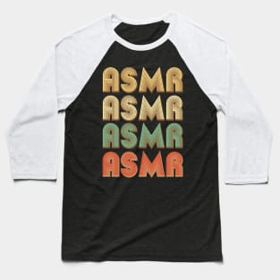 ASMR Tingles Vintage Text Print Baseball T-Shirt